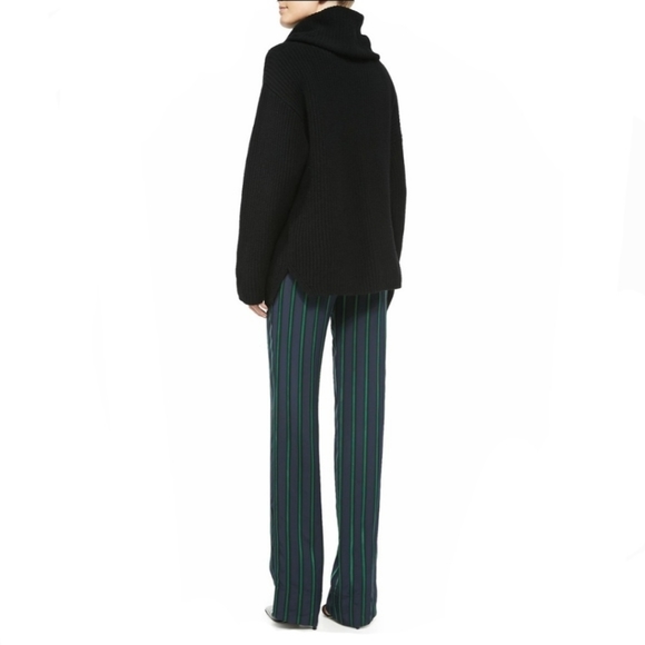 THEORY 'Pajeema' PJ Pants, Navy/Green Club Stripe, Sz. 6 - Picture 6 of 11